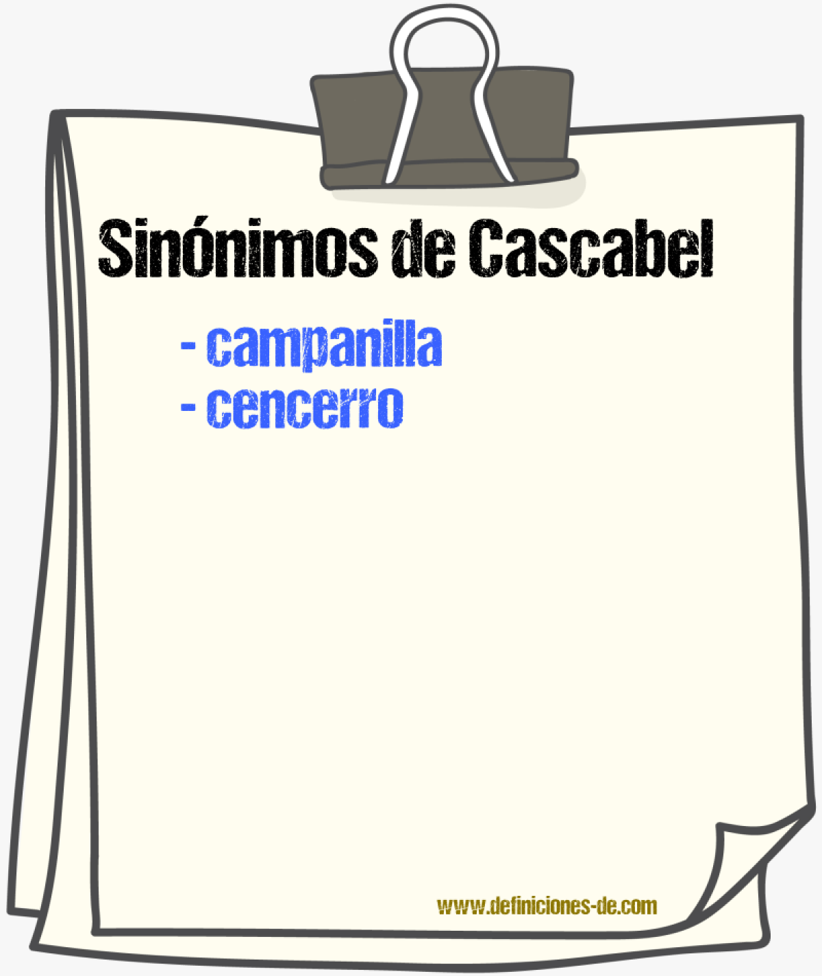 Sinnimos de cascabel