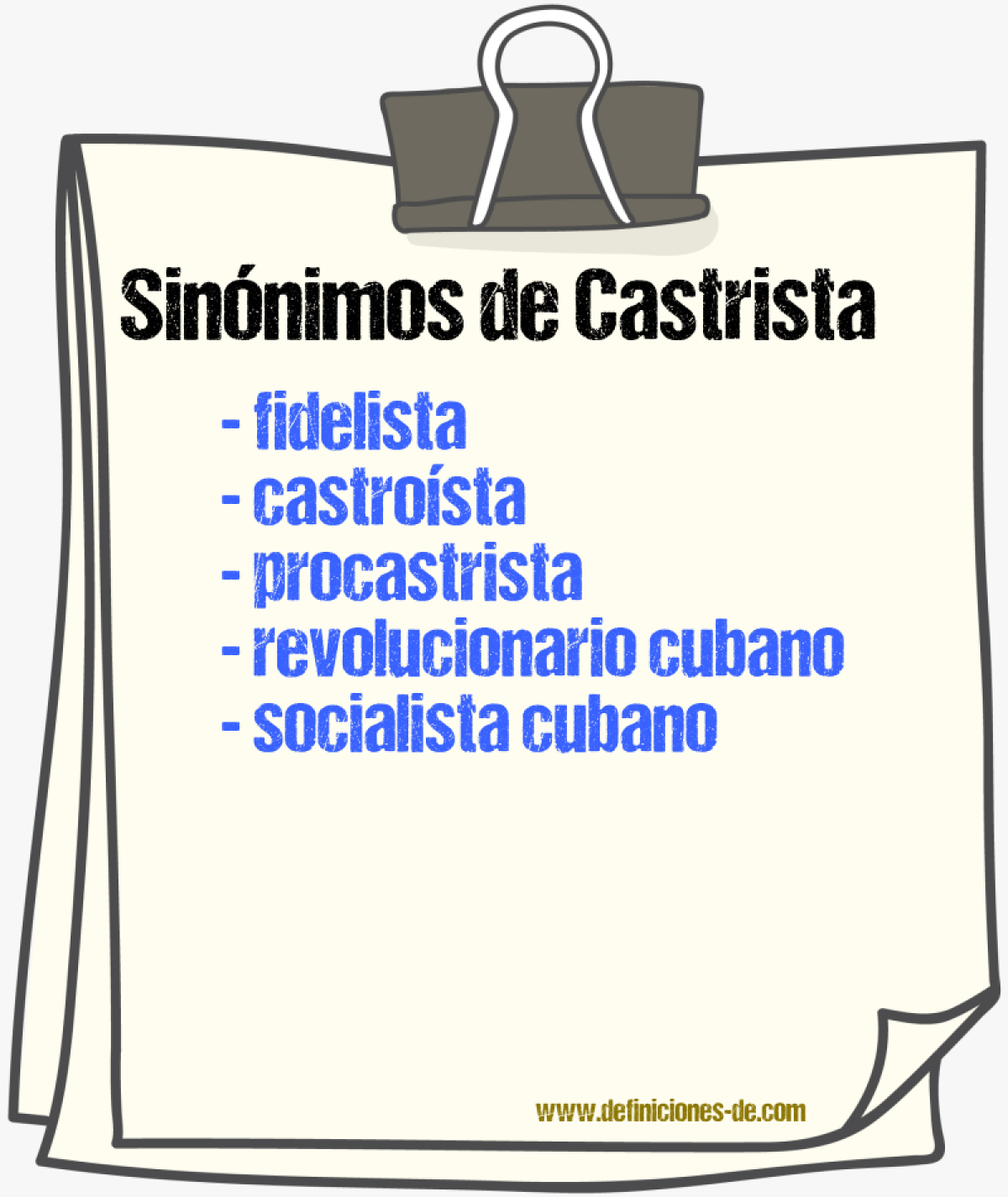 Sinónimos de castrista