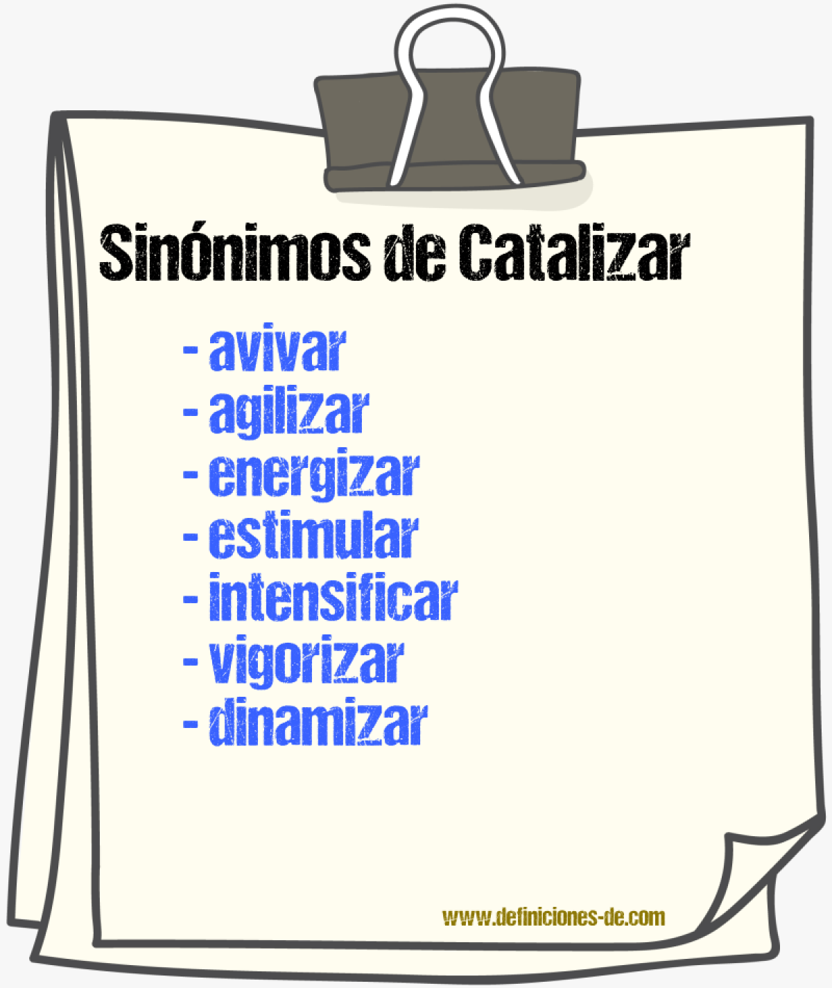 Sinnimos de catalizar