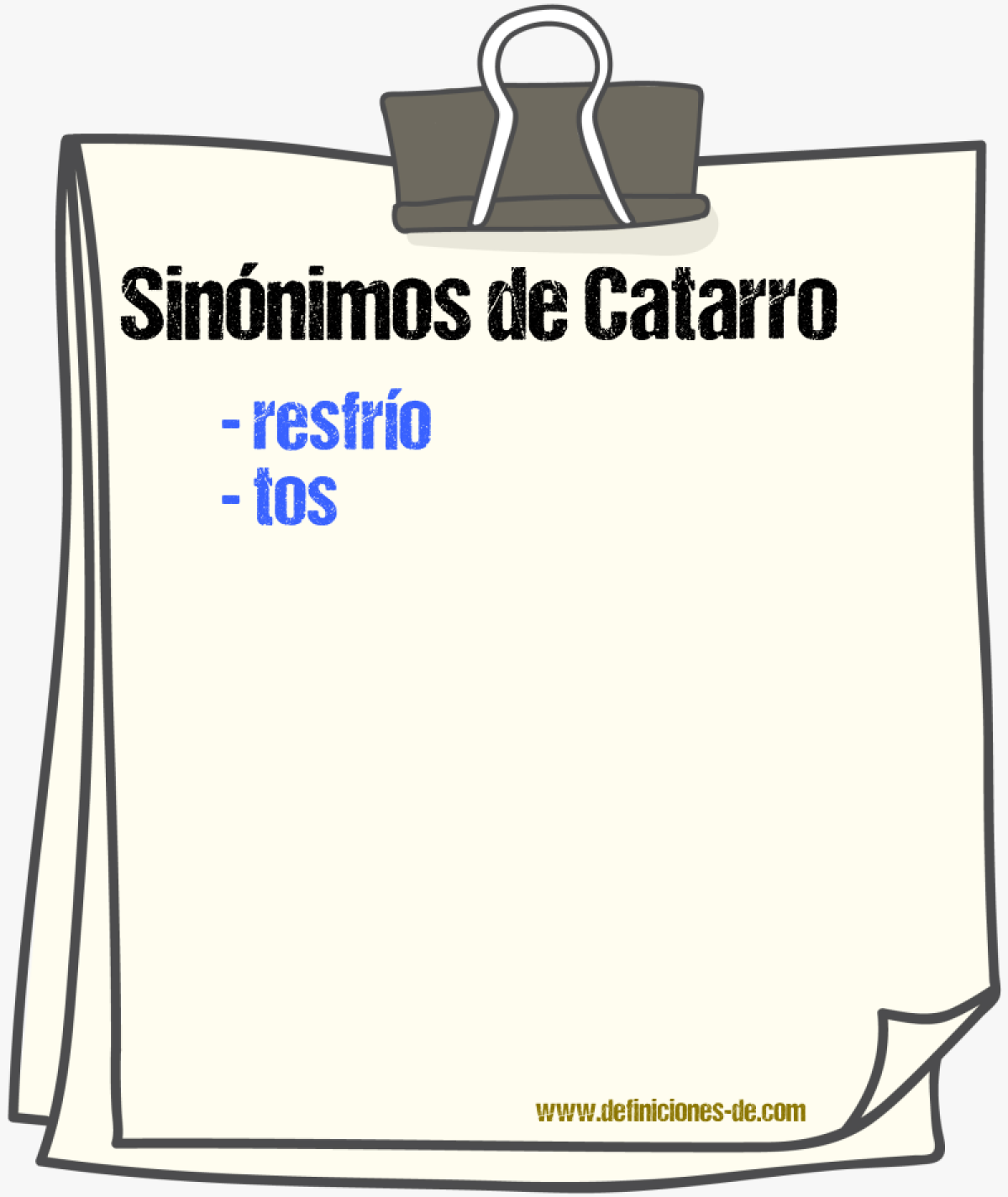 Sinnimos de catarro