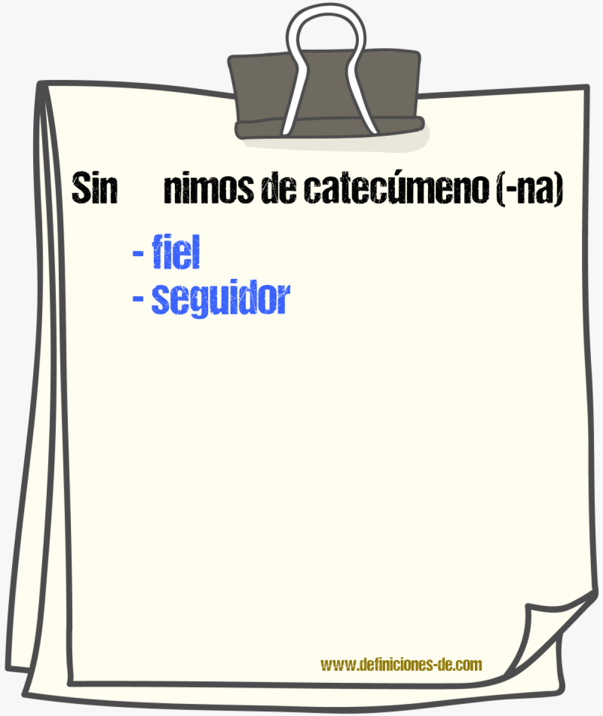 Sinnimos de catecmeno