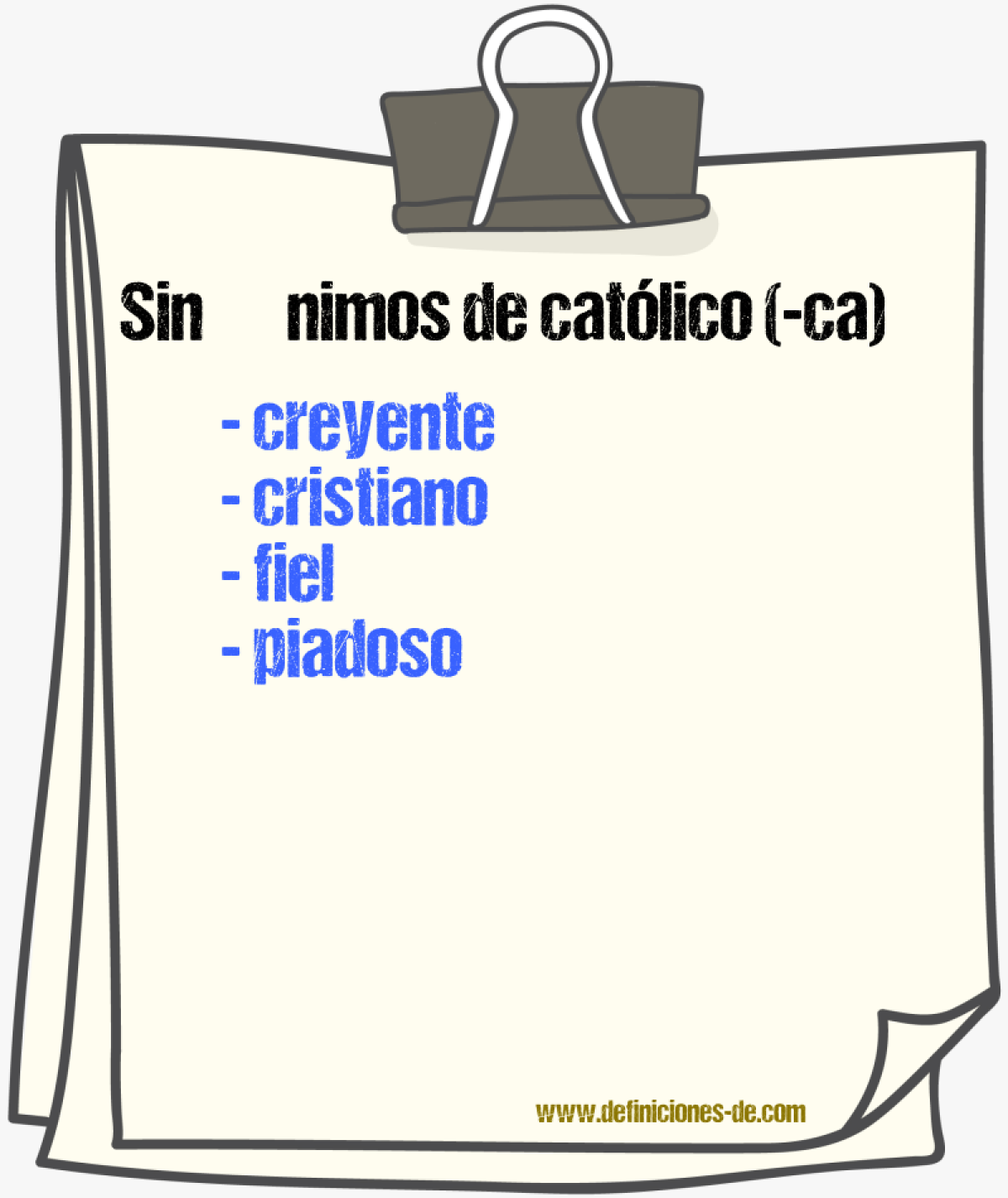 Sinnimos de catlico