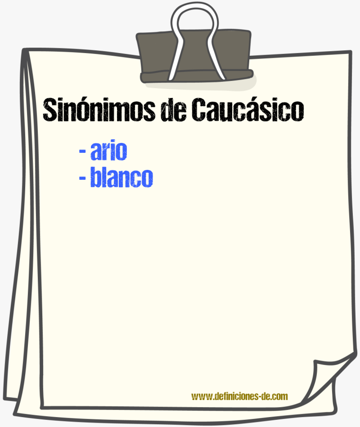 Sinnimos de caucsico