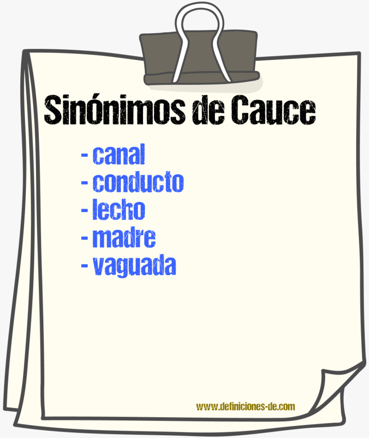 Sinnimos de cauce