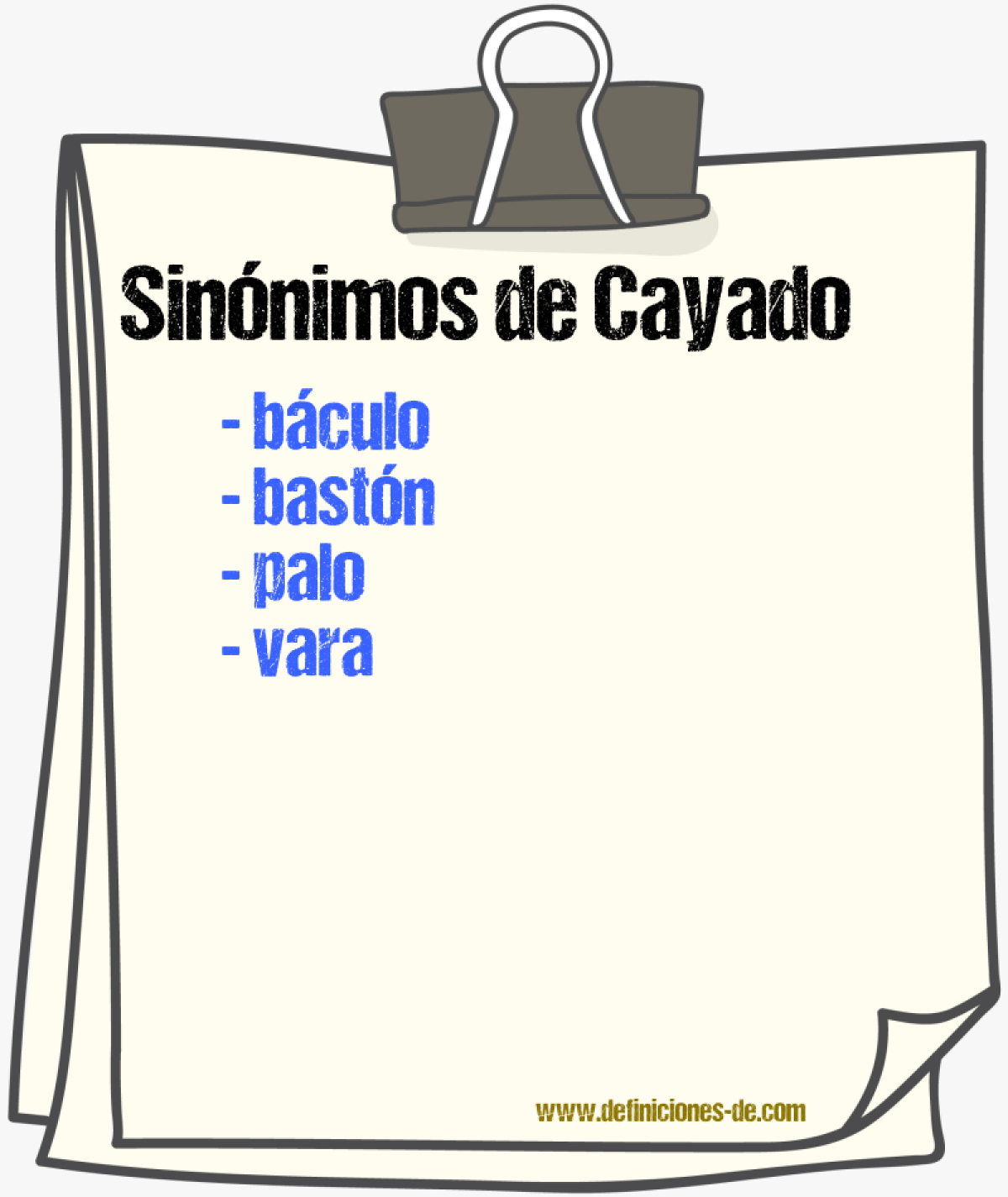 Sinnimos de cayado