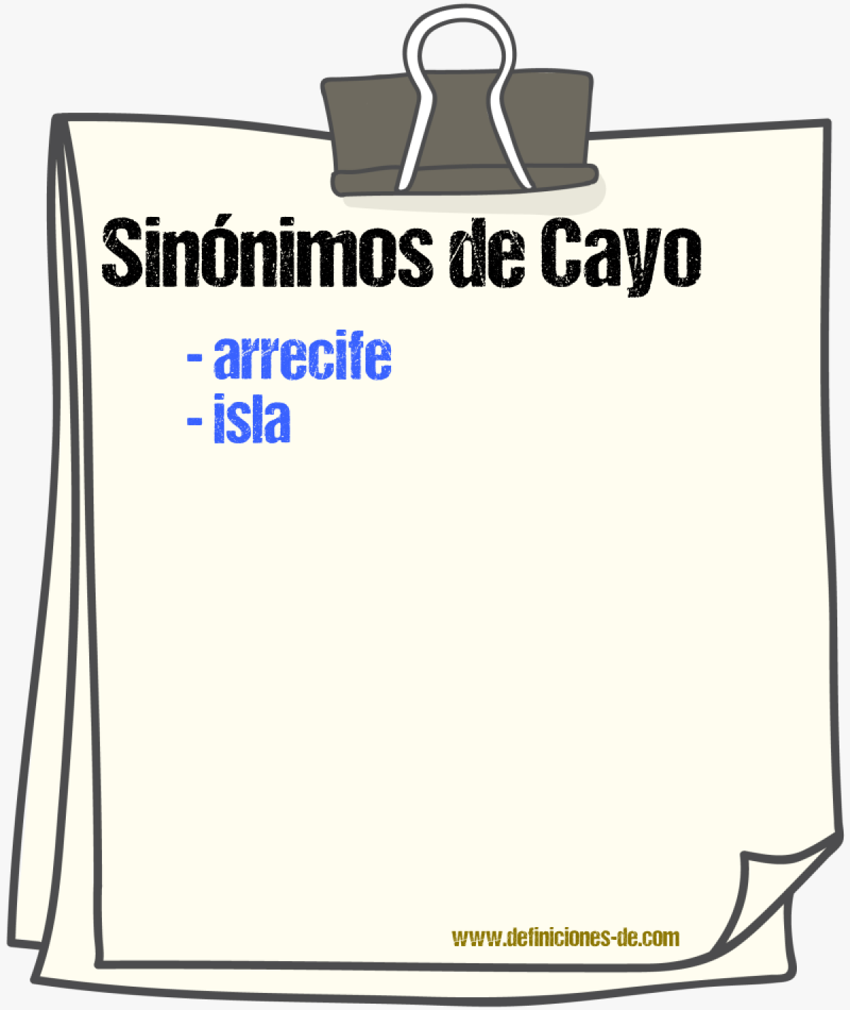 Sinnimos de cayo