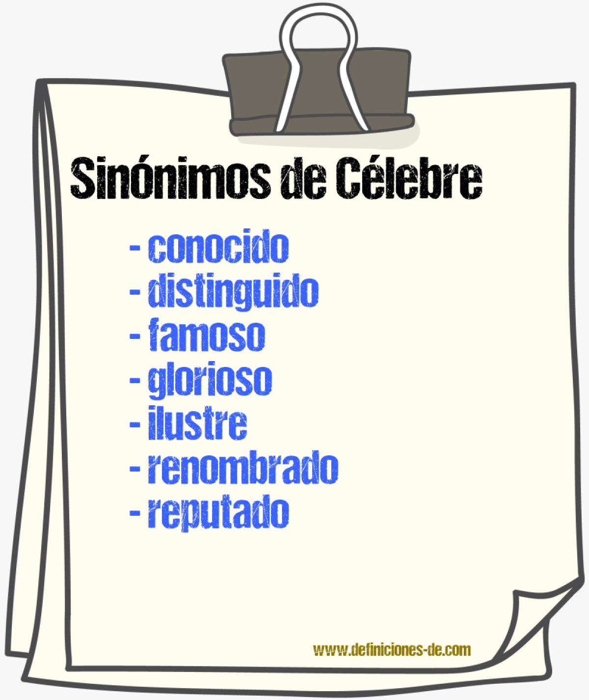 Sinnimos de clebre