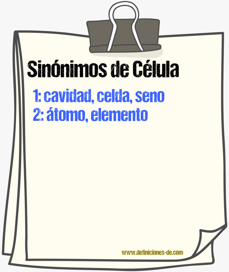 Sinnimos de clula