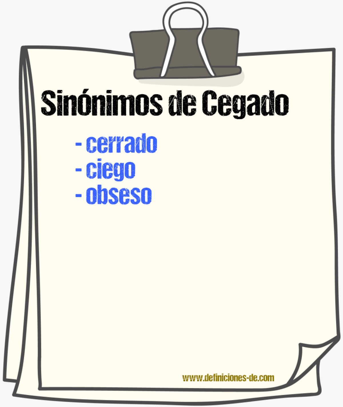 Sinnimos de cegado