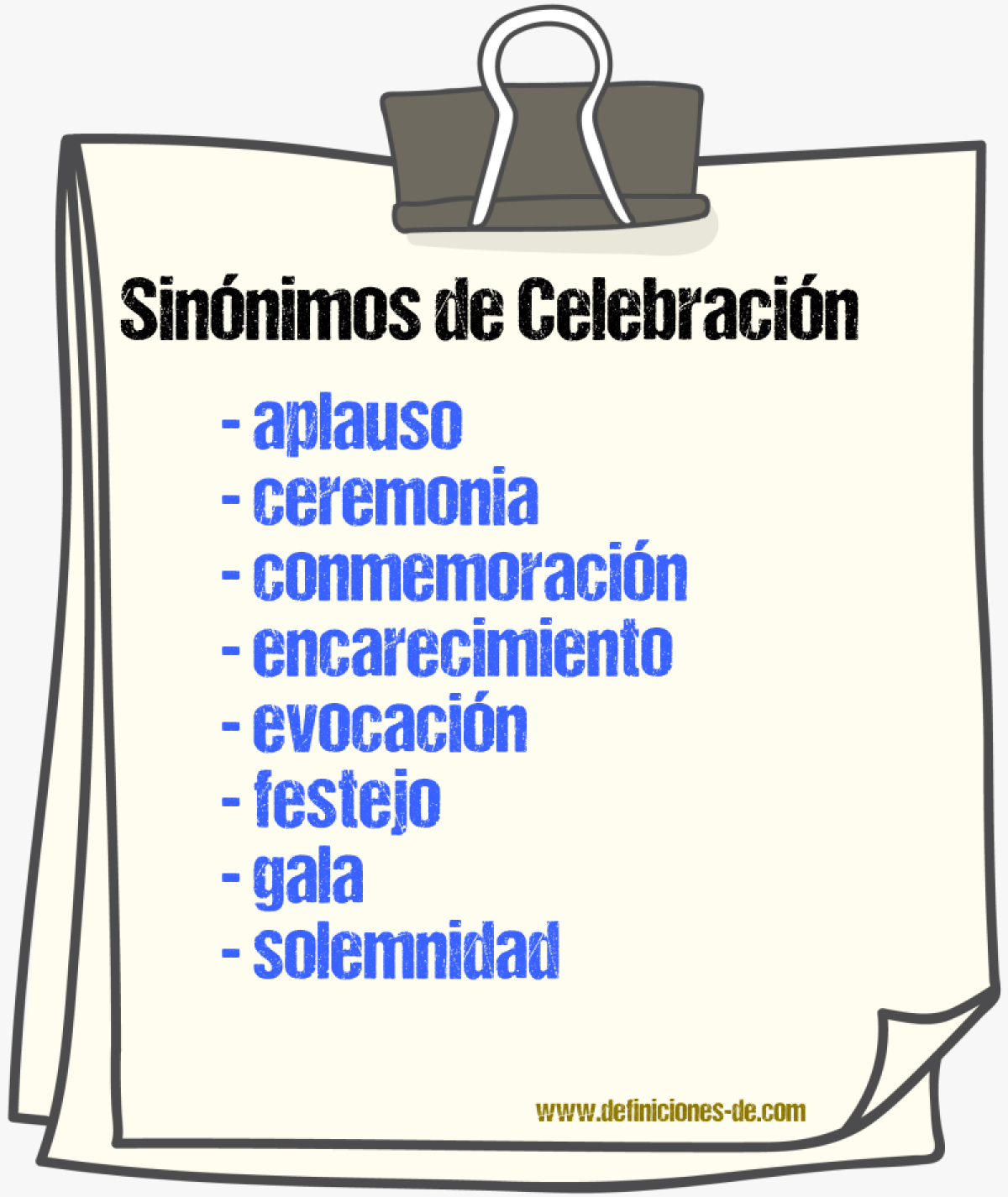 Sinnimos de celebracin