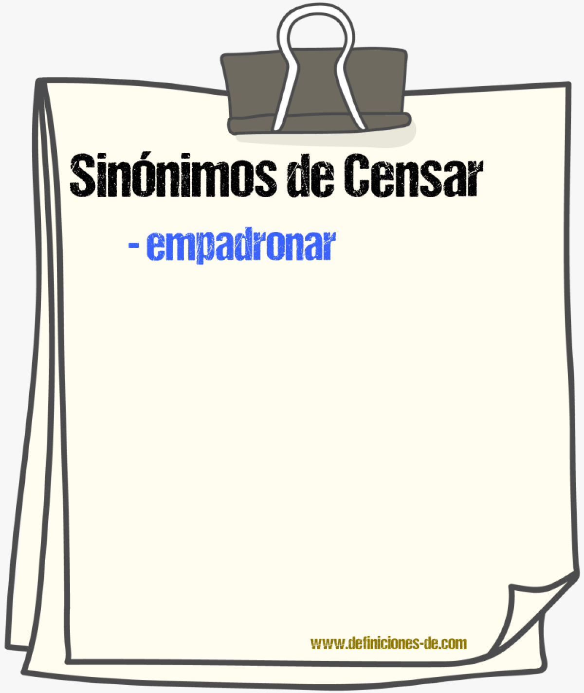 Sinnimos de censar