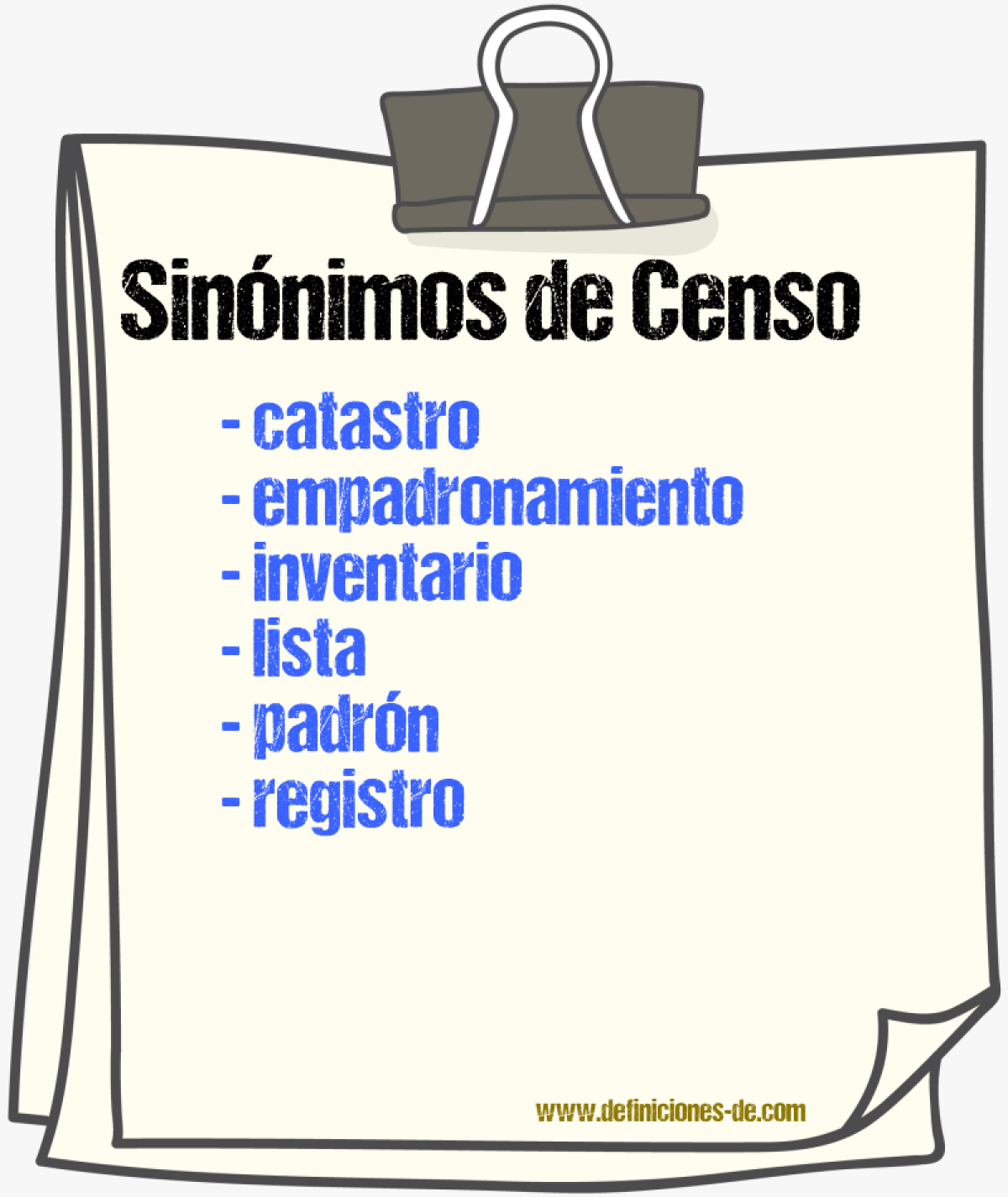 Sinnimos de censo