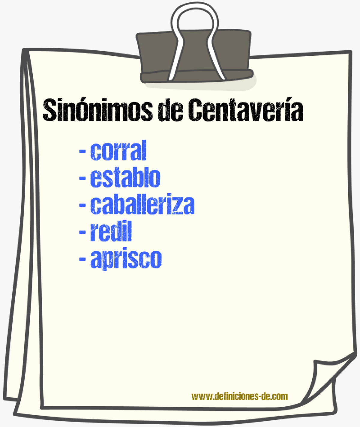 Sinnimos de centavera