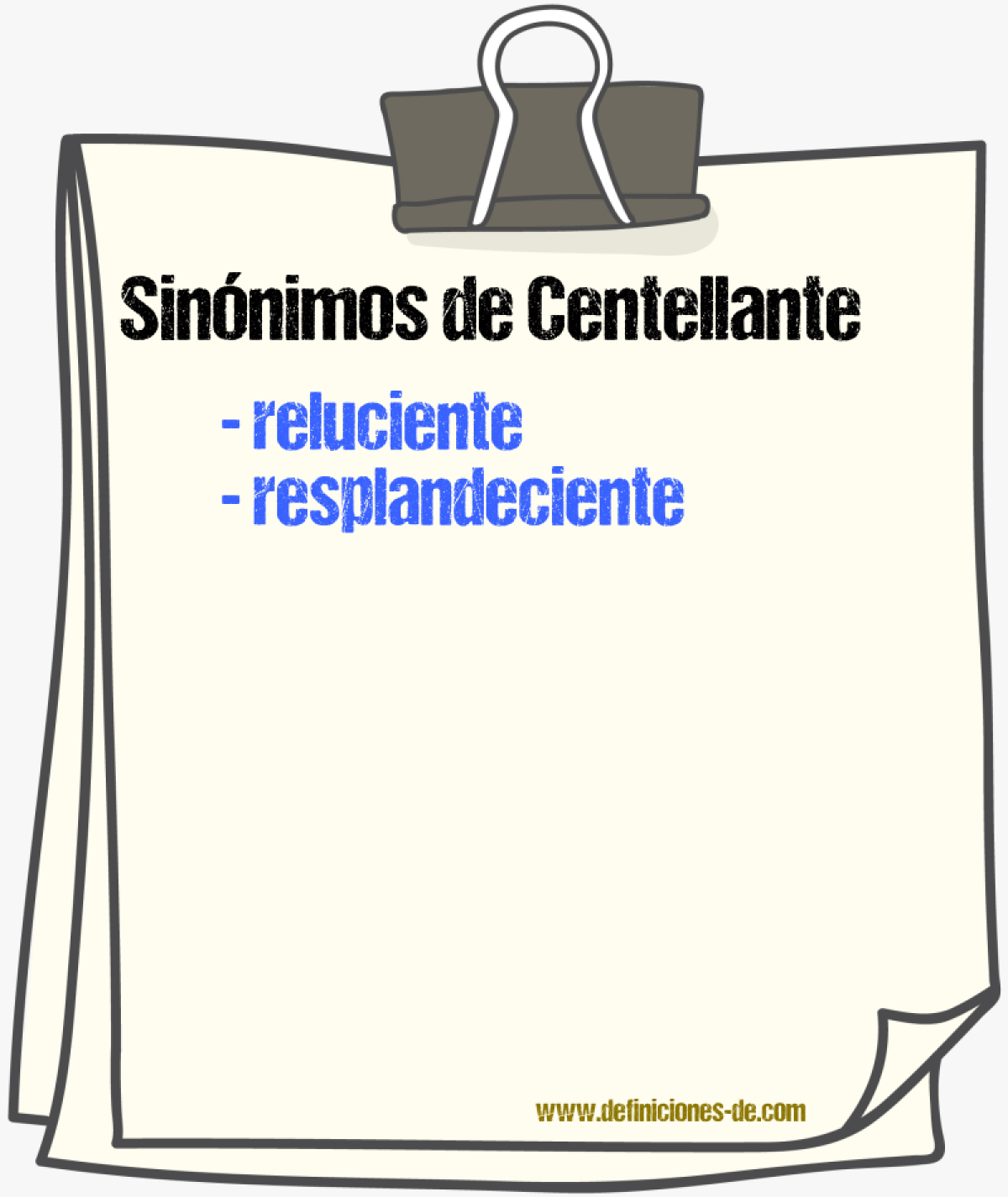 Sinnimos de centellante