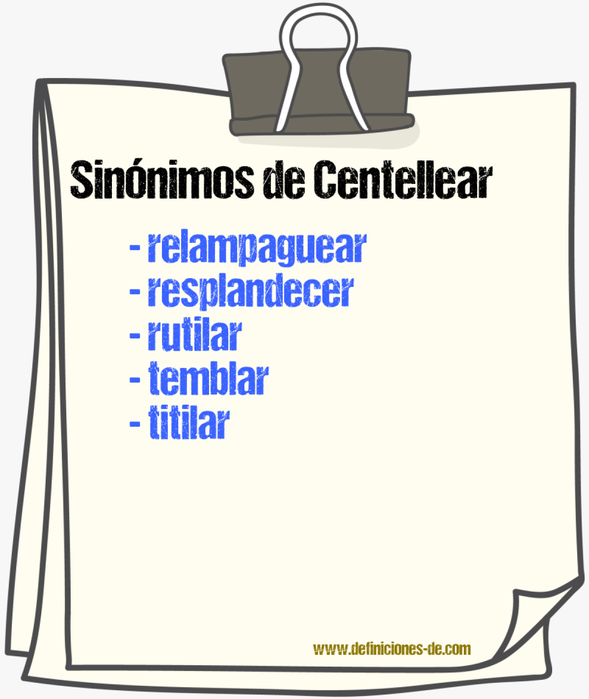 Sinnimos de centellear