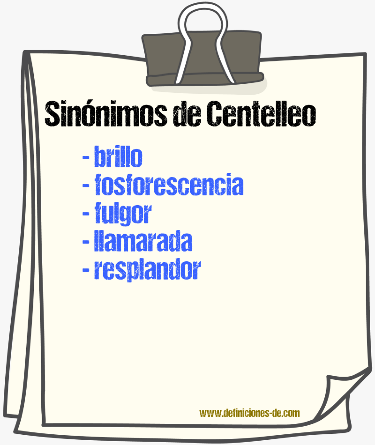 Sinnimos de centelleo