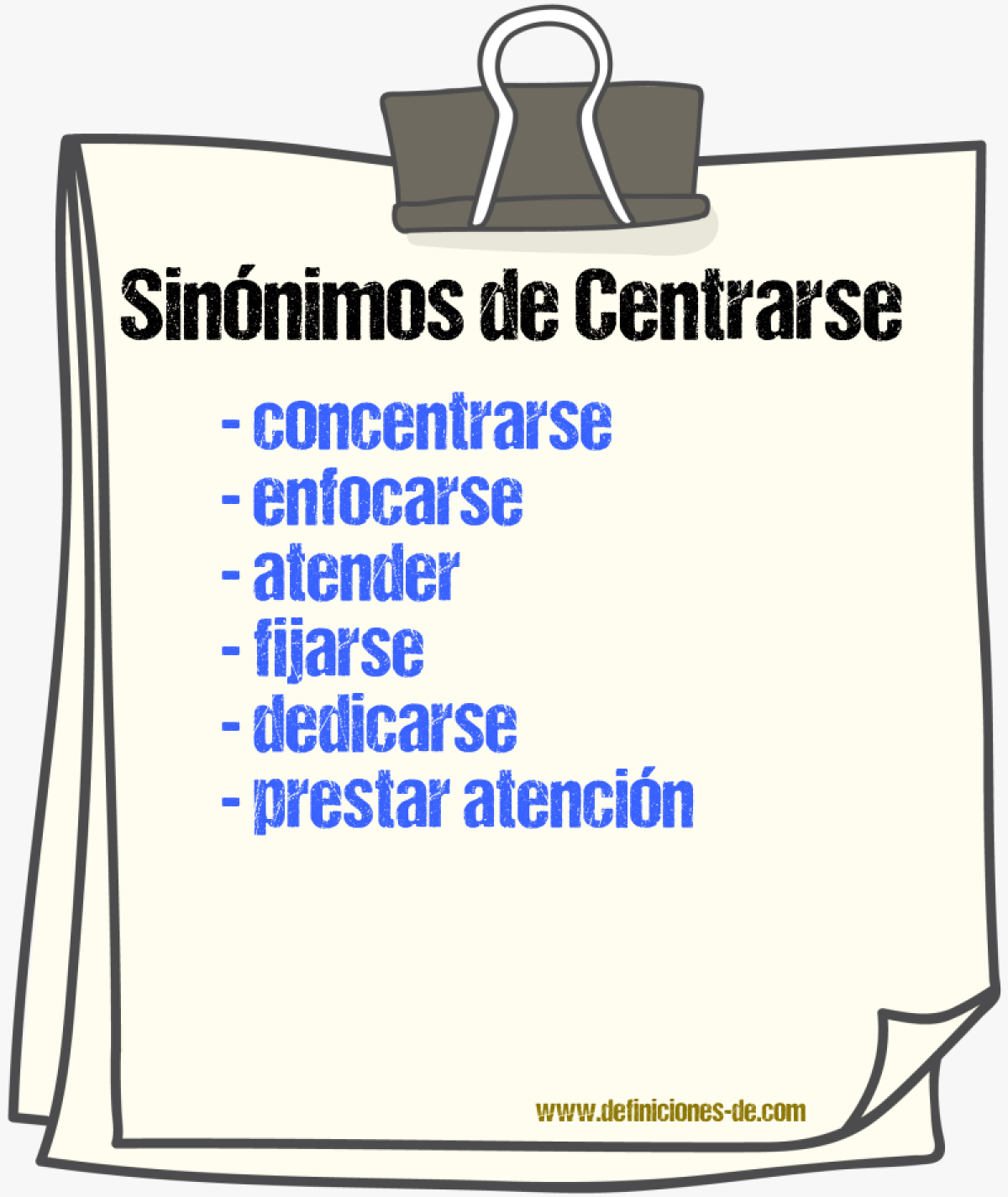 Sinónimos de centrarse