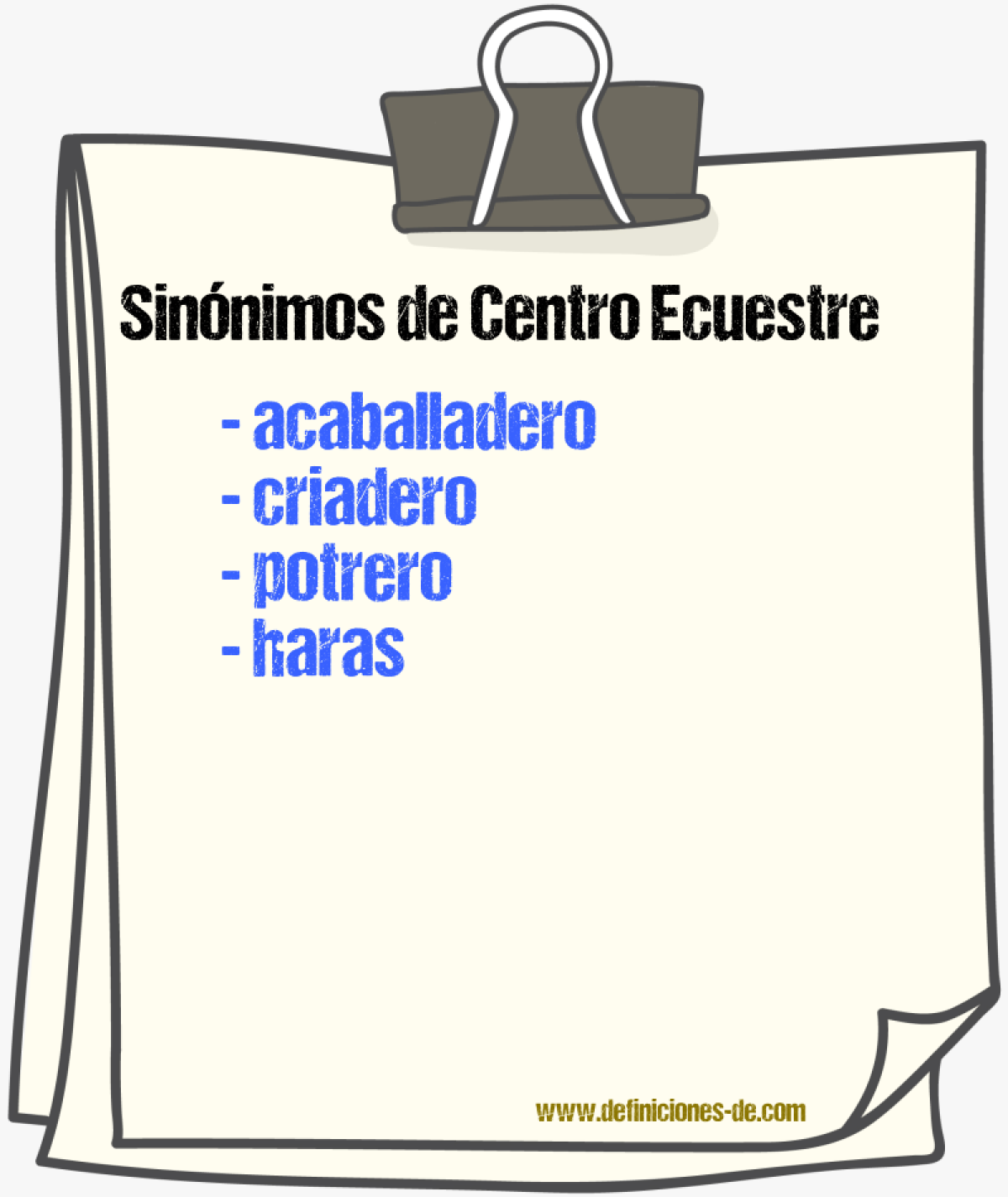 Sinnimos de centro ecuestre