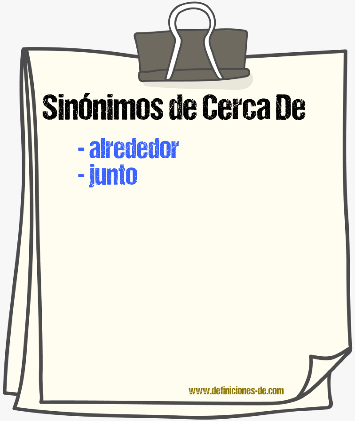 Sinnimos de cerca de