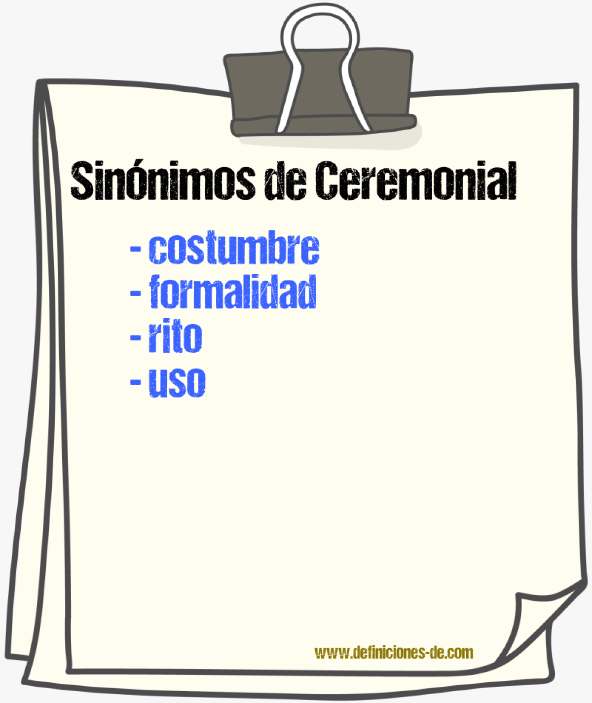 Sinnimos de ceremonial