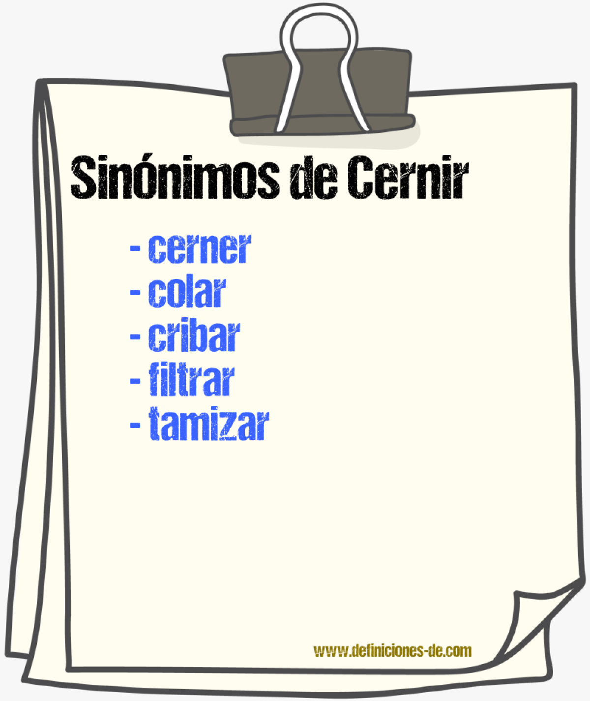 Sinnimos de cernir