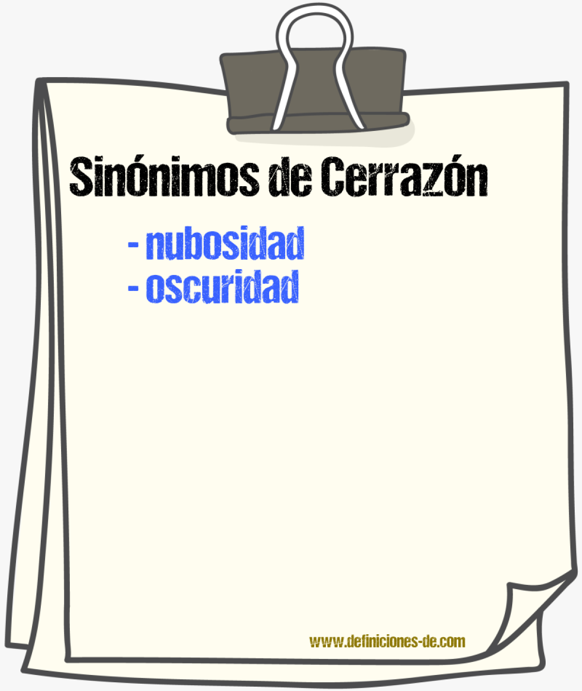 Sinnimos de cerrazn