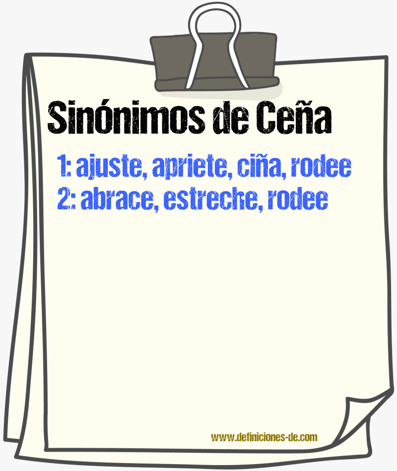 Sinónimos de ceña