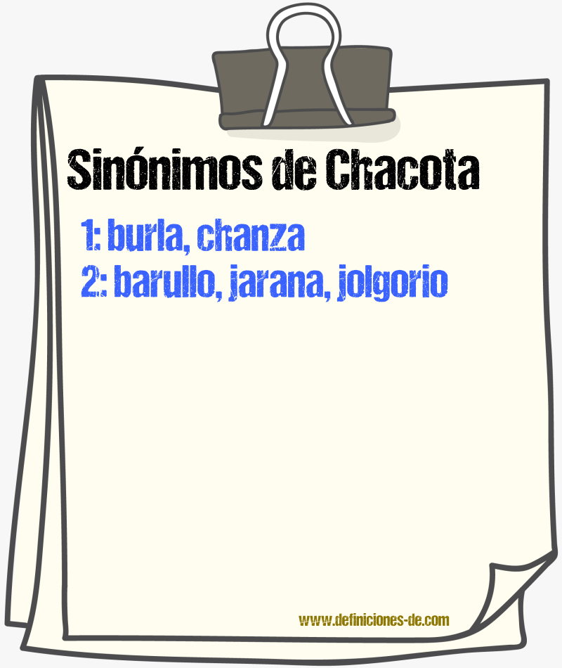 Sinnimos de chacota