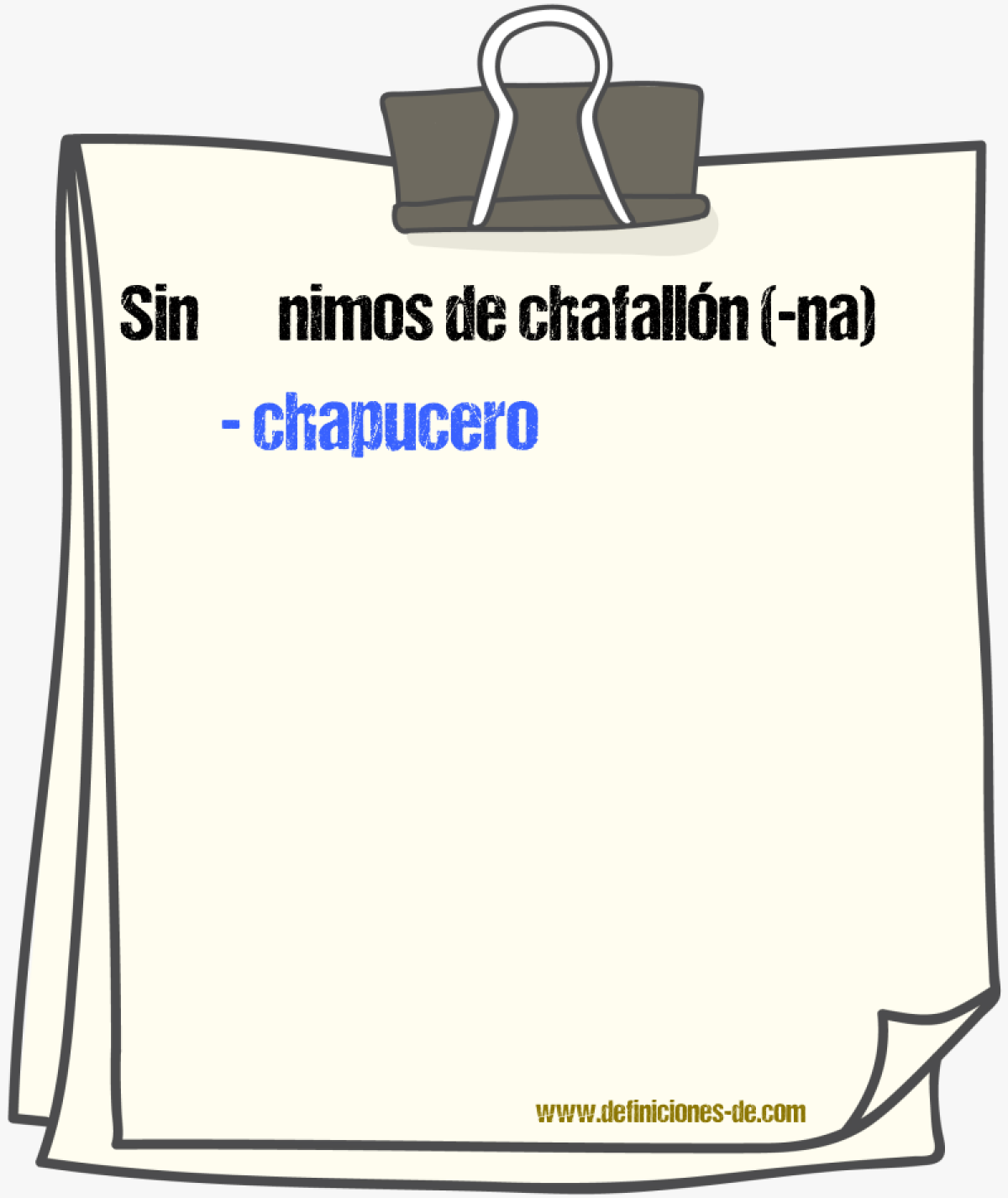 Sinnimos de chafalln