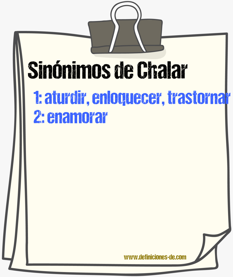 Sinnimos de chalar