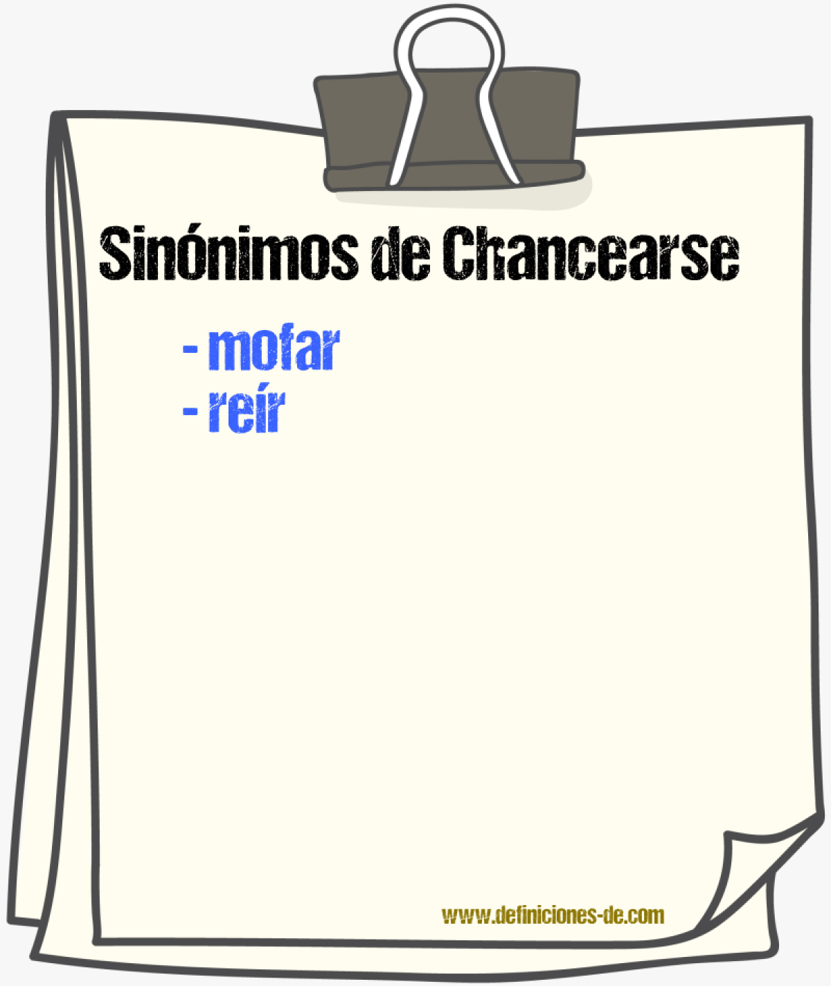 Sinnimos de chancearse