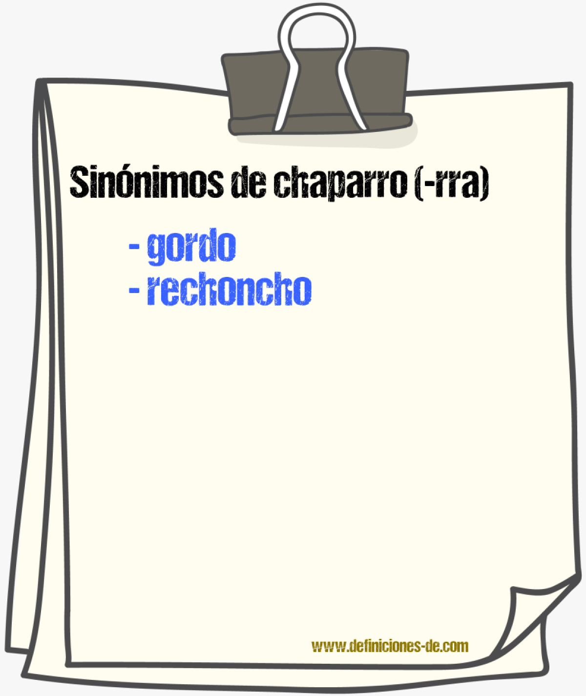 Sinnimos de chaparro