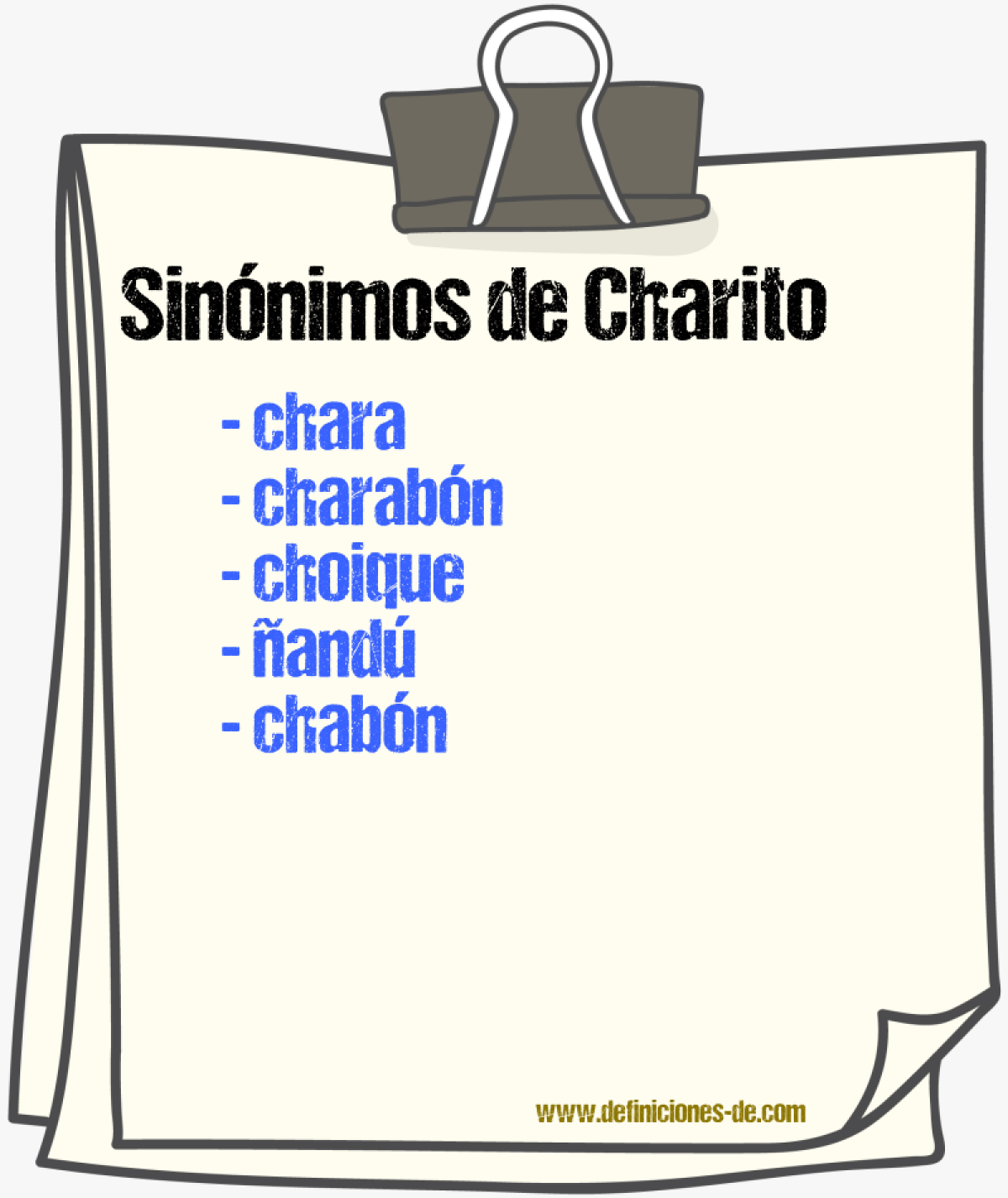 Sinnimos de charito