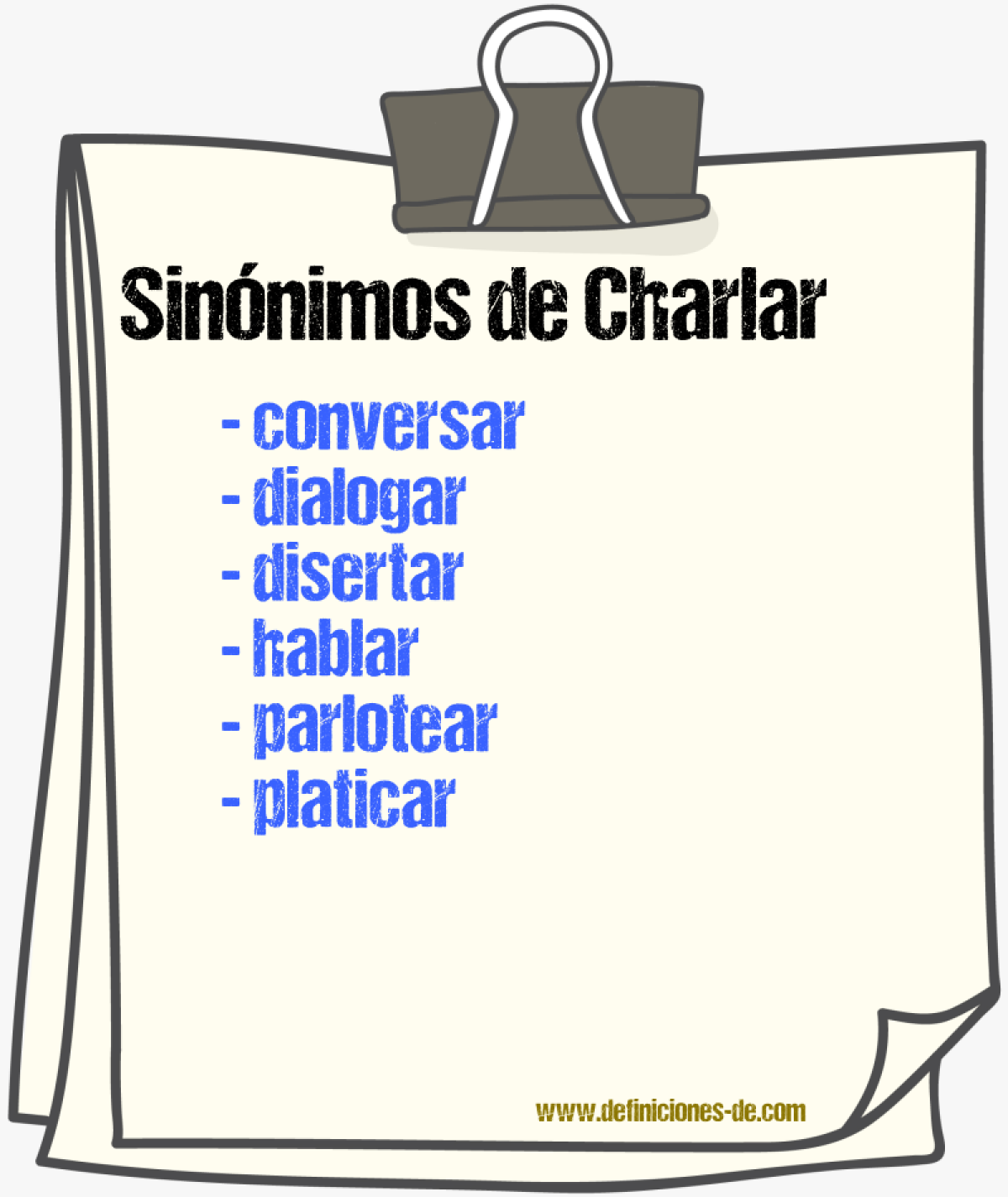 Sinnimos de charlar