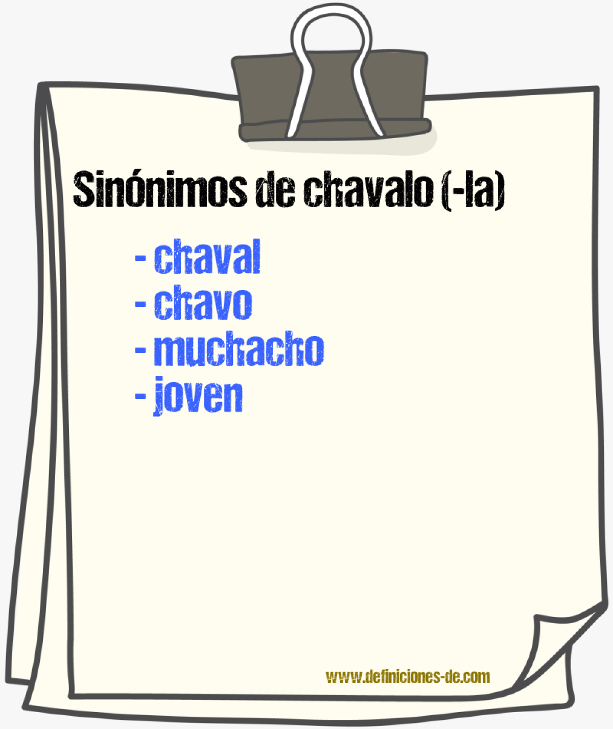 Sinnimos de chavalo