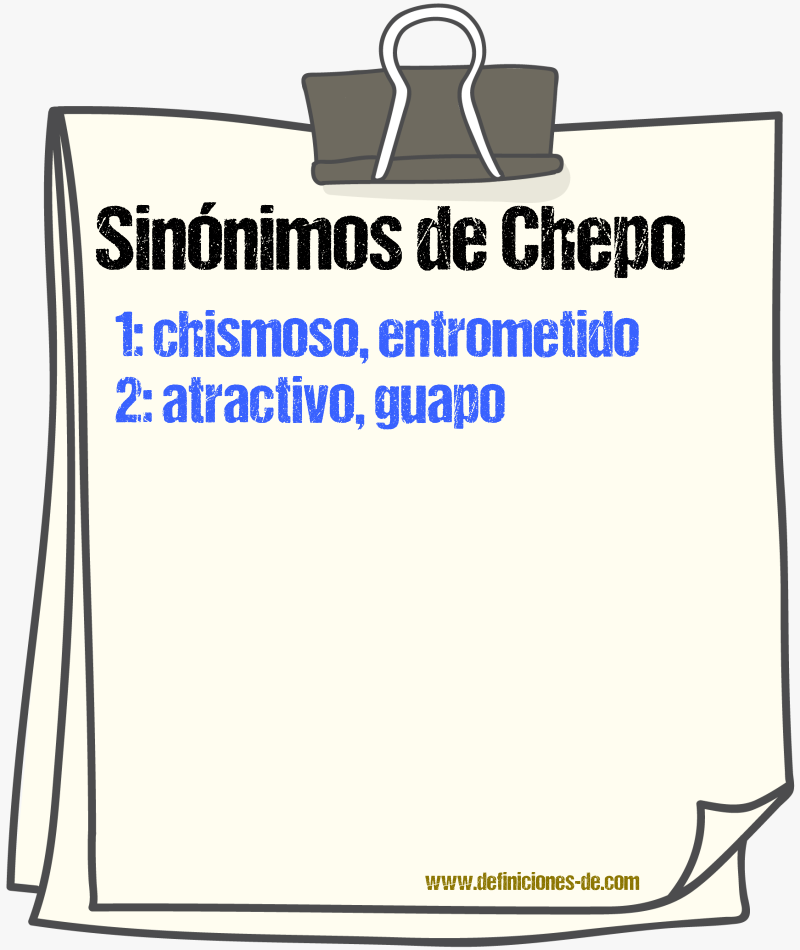 Sinnimos de chepo