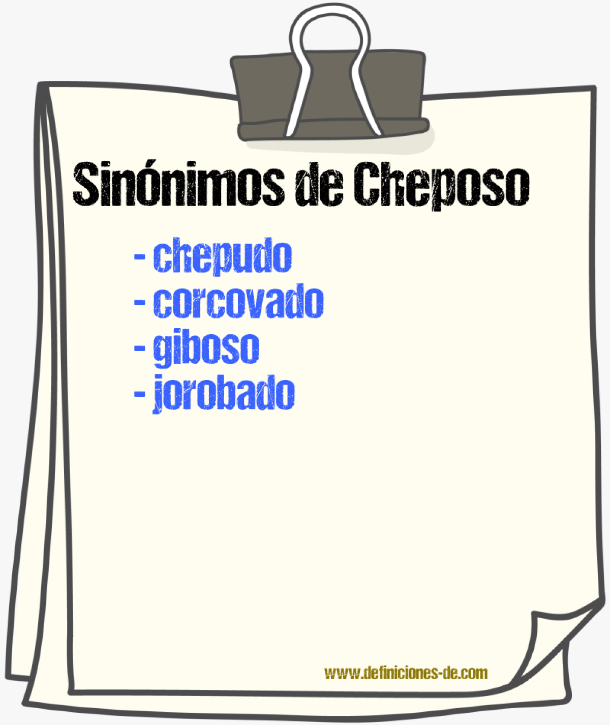 Sinnimos de cheposo