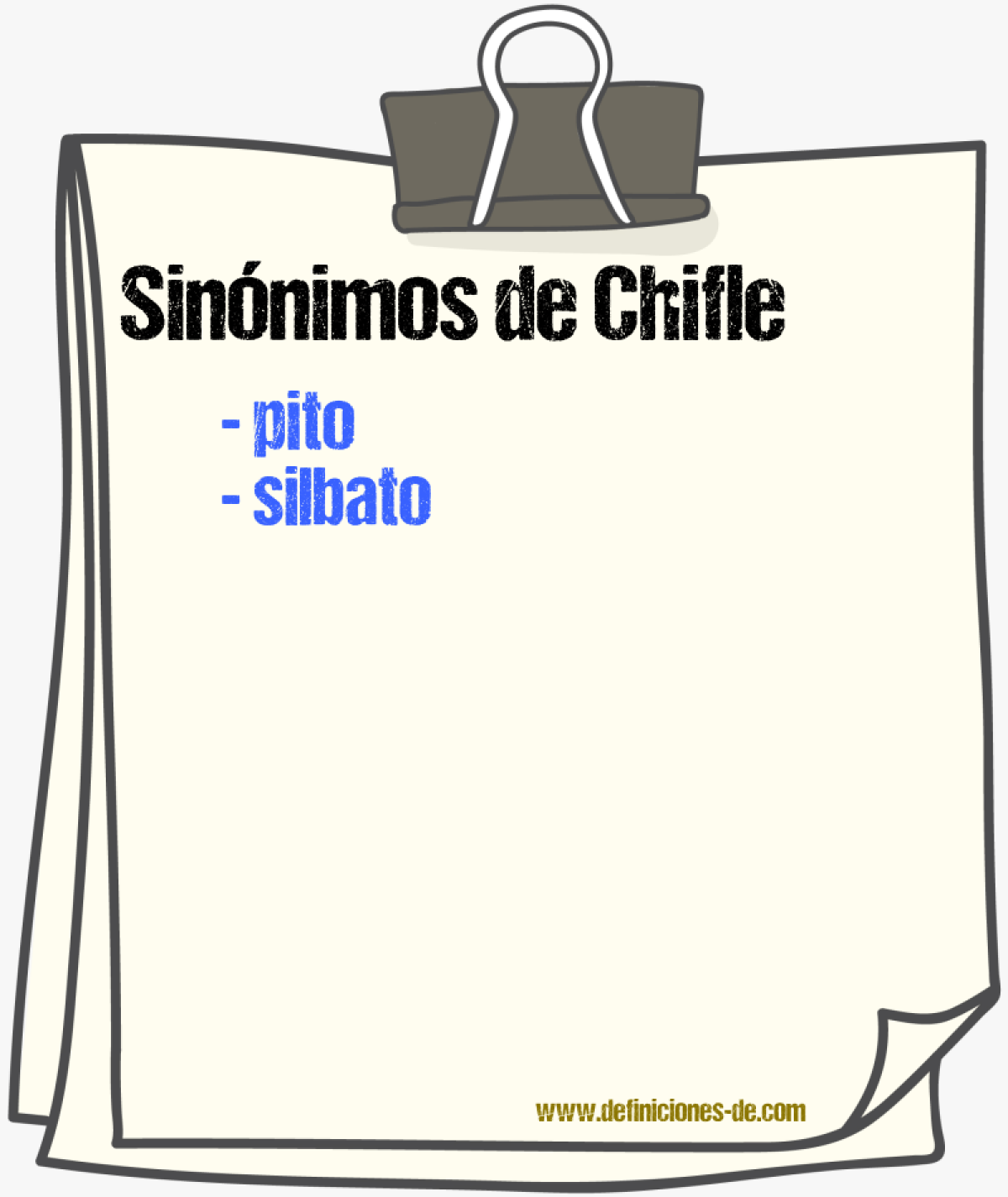 Sinnimos de chifle