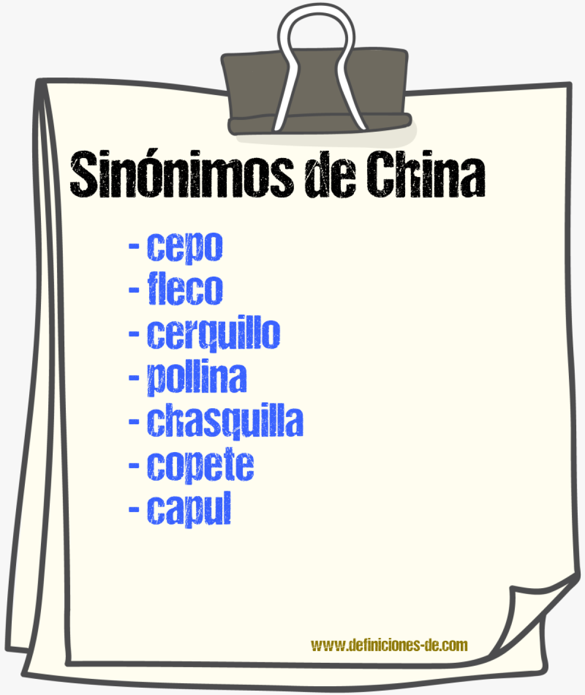 Sinnimos de china