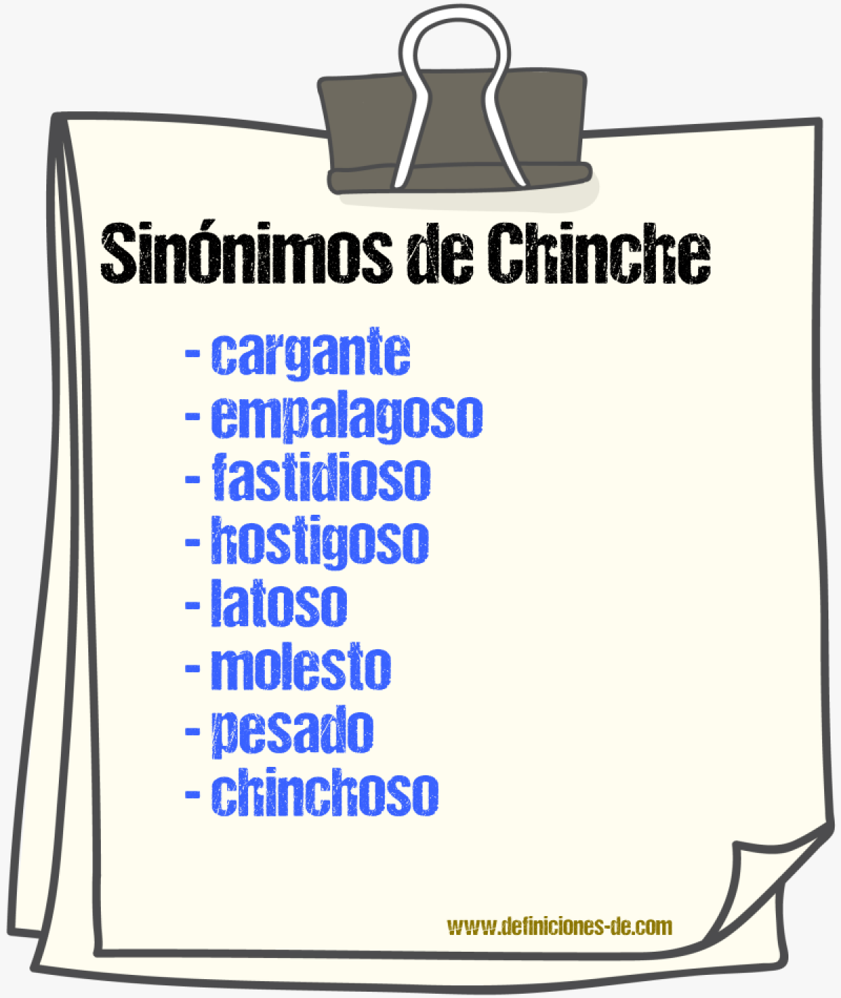 Sinnimos de chinche