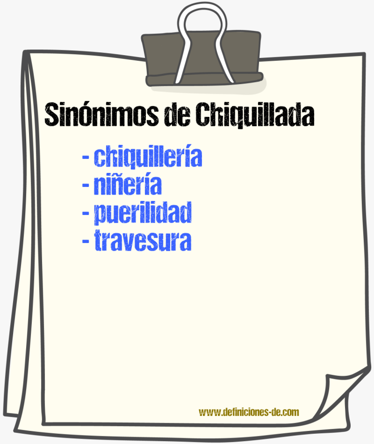 Sinnimos de chiquillada