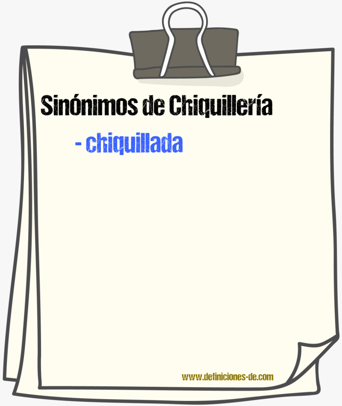 Sinnimos de chiquillera