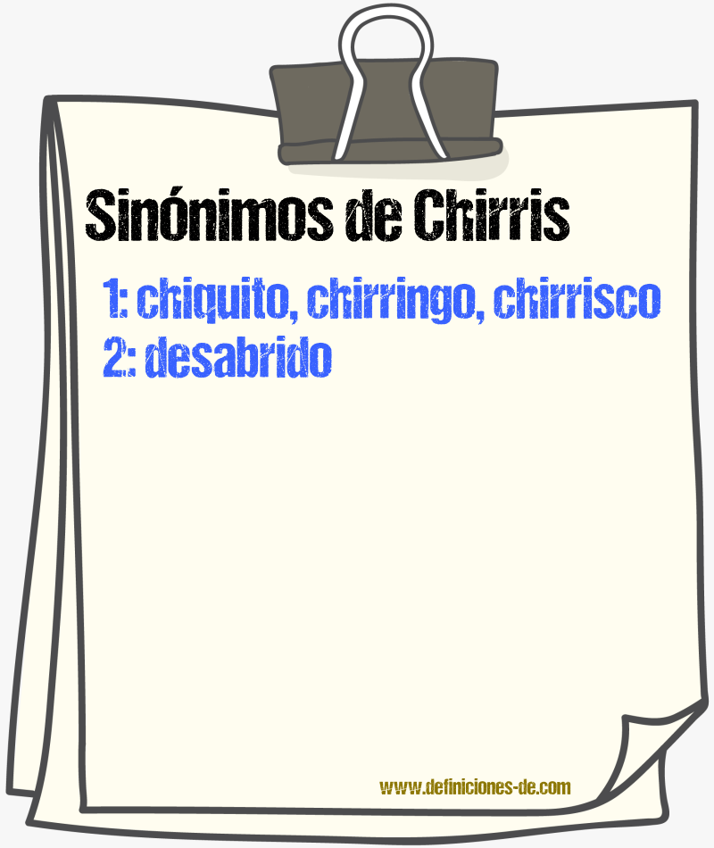 Sinnimos de chirris