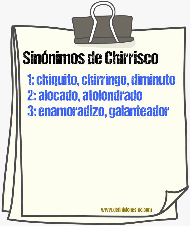 Sinnimos de chirrisco