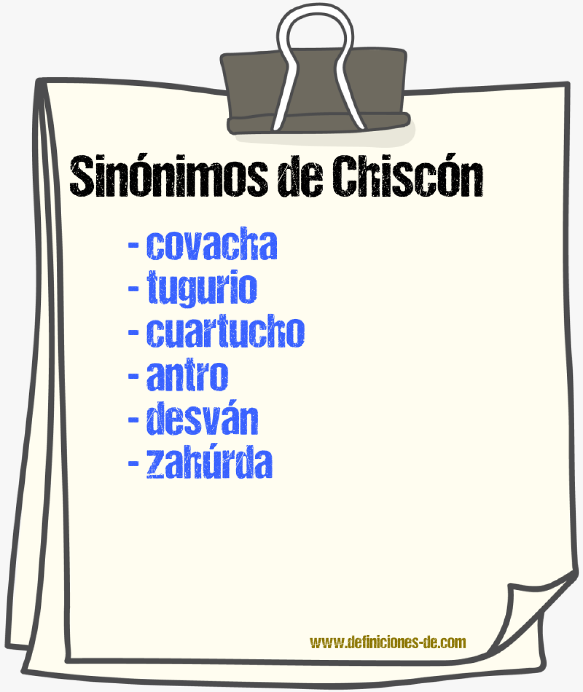 Sinnimos de chiscn