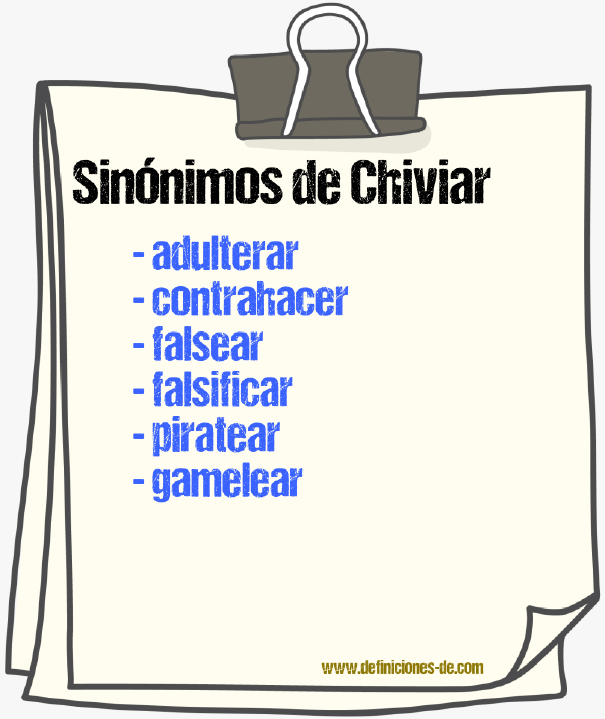 Sinnimos de chiviar