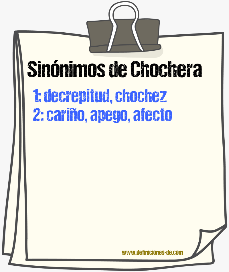 Sinnimos de chochera