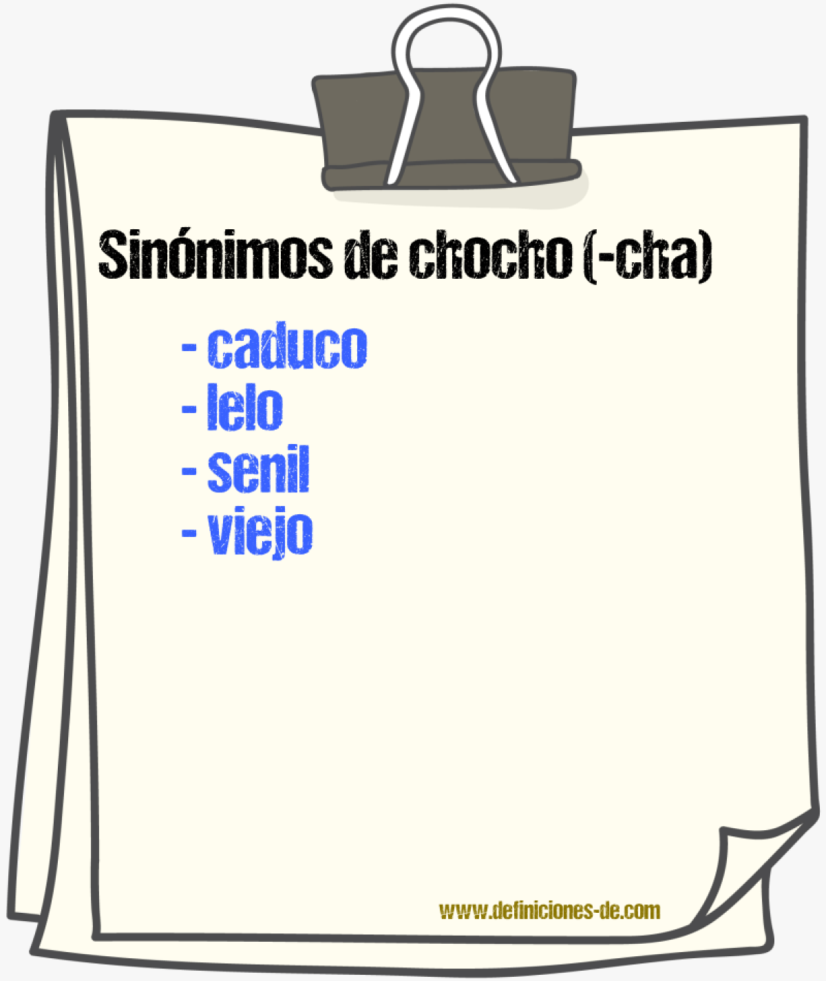 Sinnimos de chocho