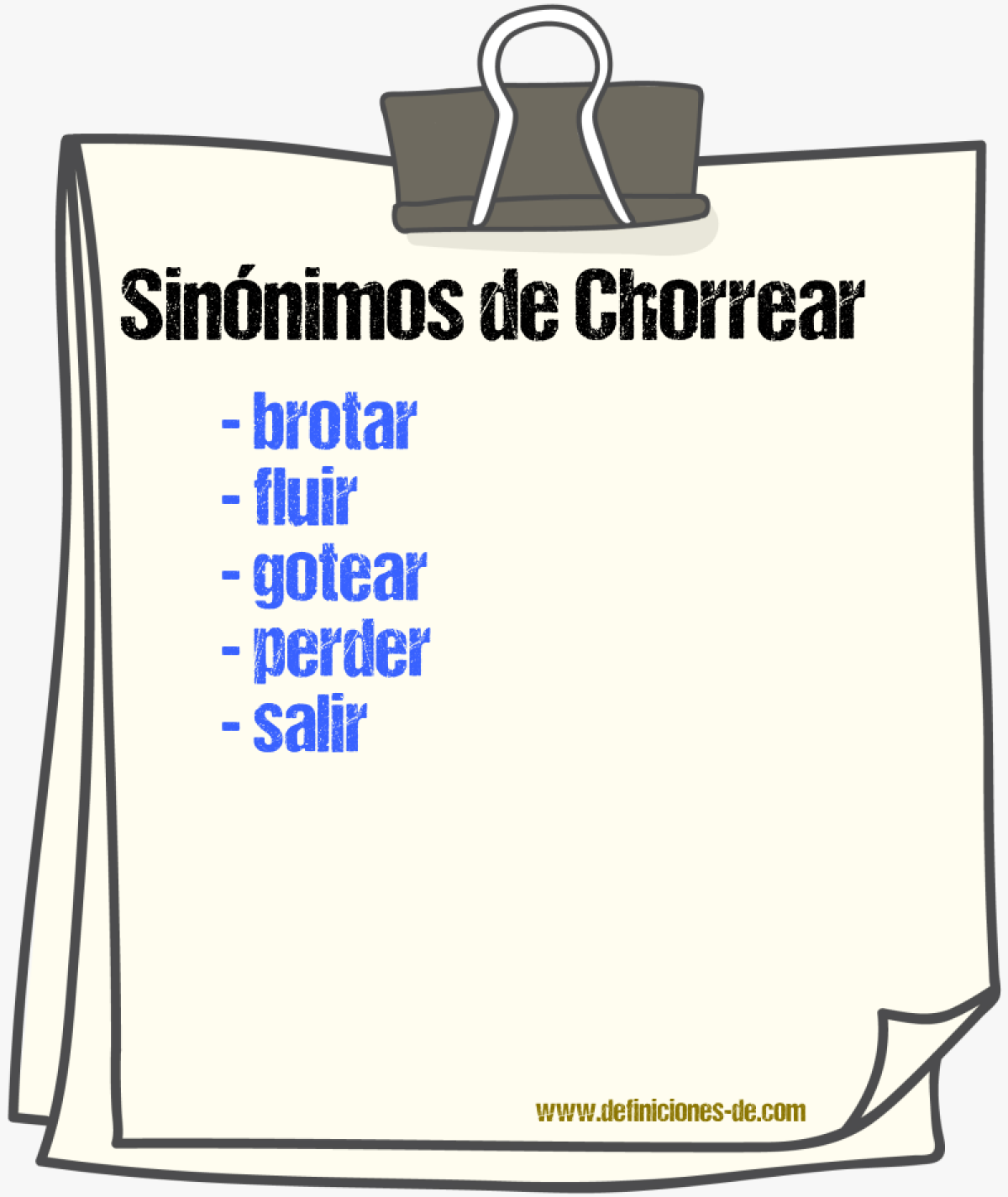 Sinnimos de chorrear