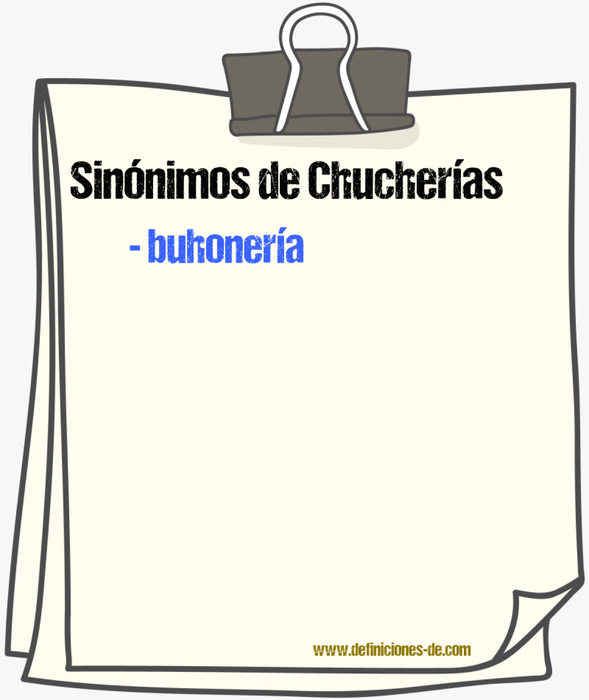 Sinnimos de chucheras